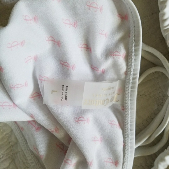 JUICY COUTURE EMBROIDERED WHITE TRIANGLE BIKINI - Picture 3 of 6